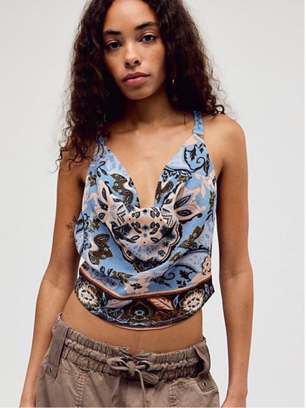 NWT Free People Laila Cowl-Neck Top